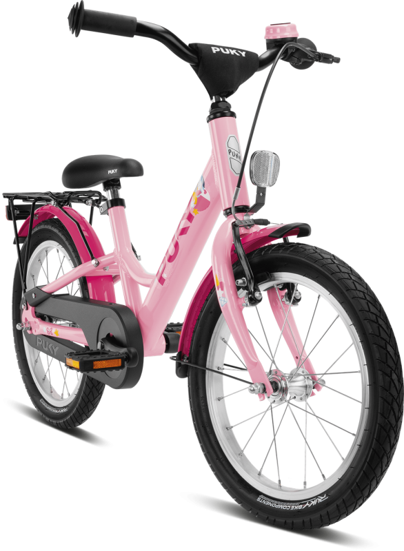Rower dziecięcy z bagażnikiem YOUKE 16 różowy PUKY
