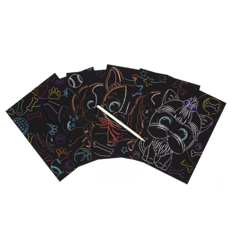 Wydrapywanki Pieski 6 arkuszy Kidea