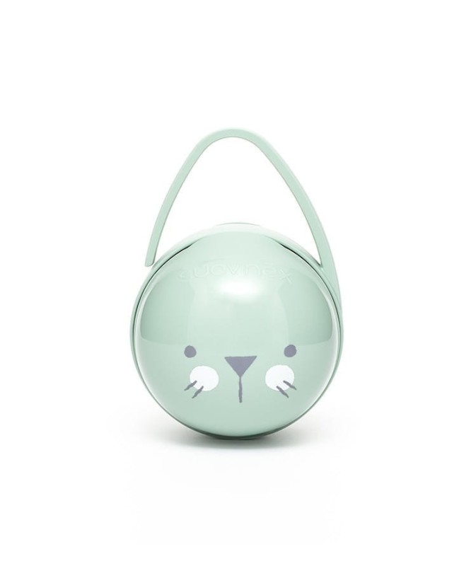 Podwójne etui na smoczki Kotek miętowy Hygge - Suavinex