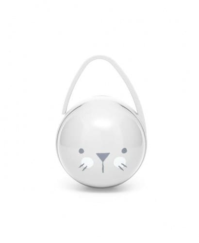 Podwójne etui na smoczki Kotek szary Hygge - Suavinex