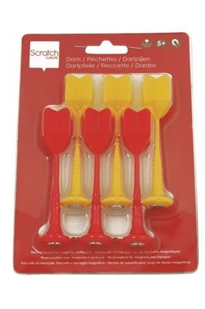 Rzutki magnetyczne 6 sztuk (czerwone i żółte) Scratch