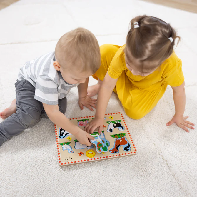 Puzzle z odgłosami zwierząt Farma Melissa & Doug