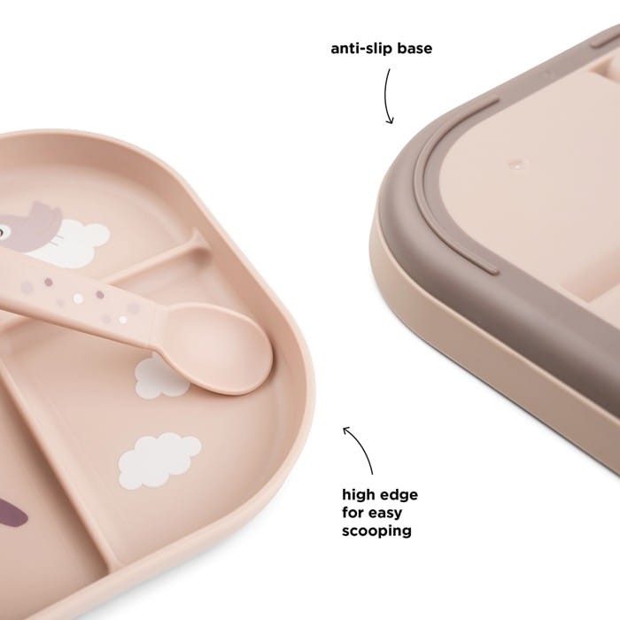 Talerzyk dzielony Chmurki różowy - Done by Deer