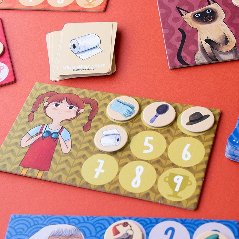 Gra obserwacyjna Where are my socks? skarpetki Londji