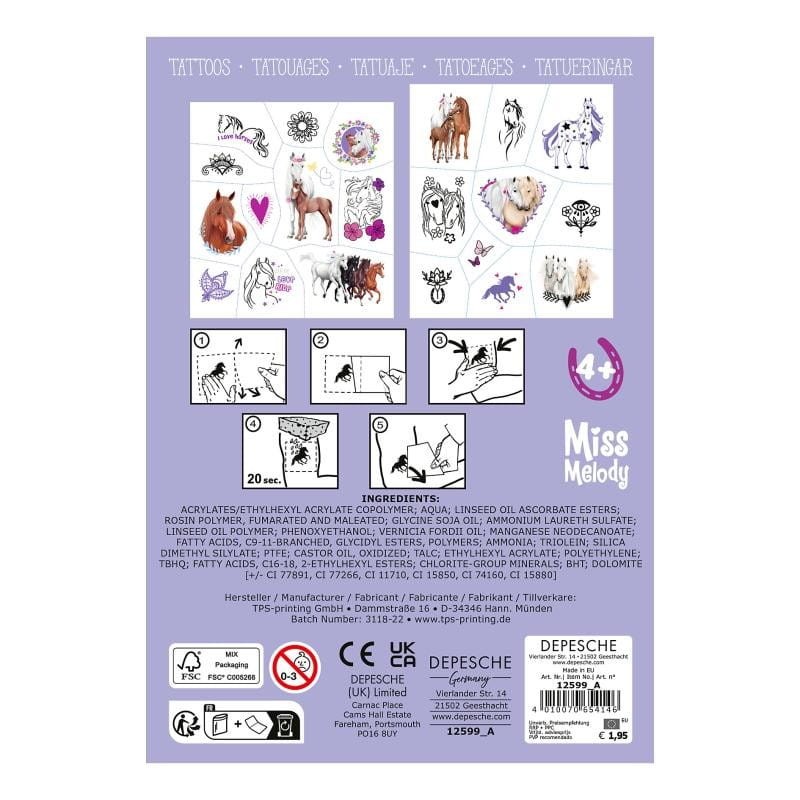 Tatuaże w konie 21 szt. - Miss Melody