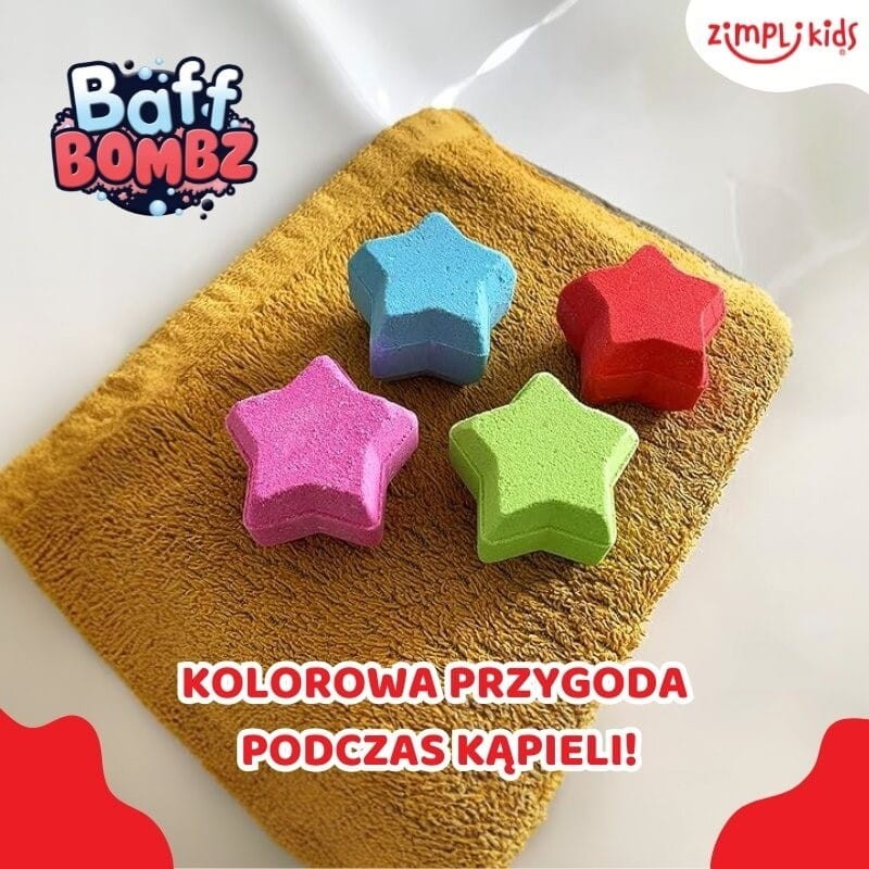 Musujące gwiazdki do kąpieli zmieniające kolor Zimpli Kids