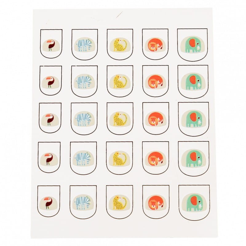 Naklejki na paznokcie zwierzęta 25 szt. - Rex London