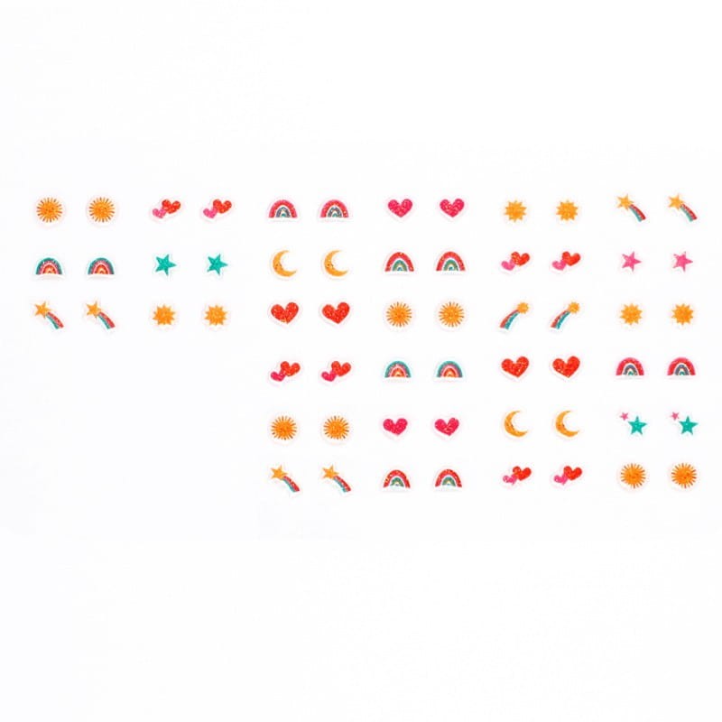 Samoprzylepne kolczyki serduszka Cosmic Love Rex London