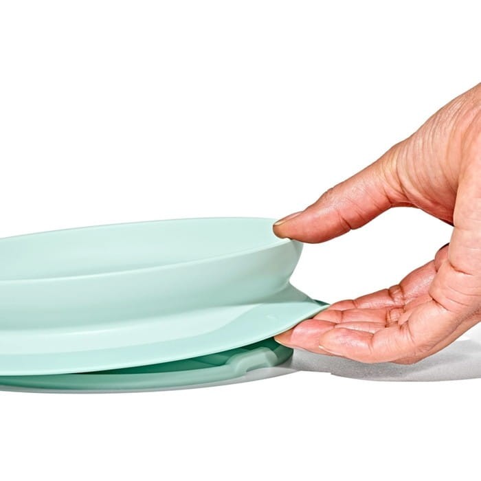 Talerz z silikonową przyssawką zielony OXO