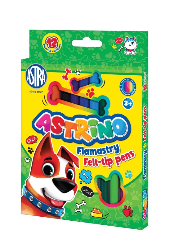 Flamastry Astrino 12 kolorów pisaki Astra