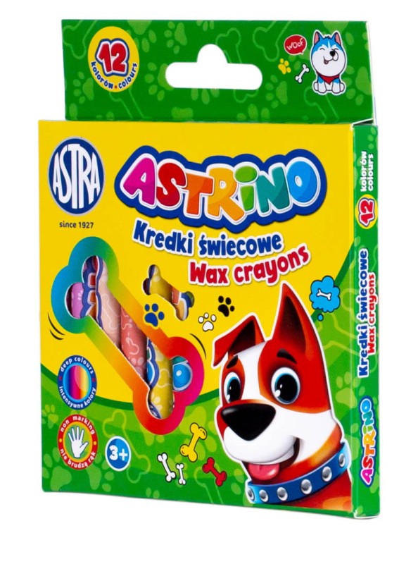 Kredki świecowe 12 kolorów Astrino Astra