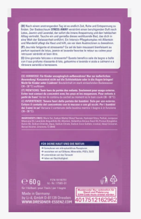 Sól do kąpieli z morza martwego Stress Away Dresdner Essenz