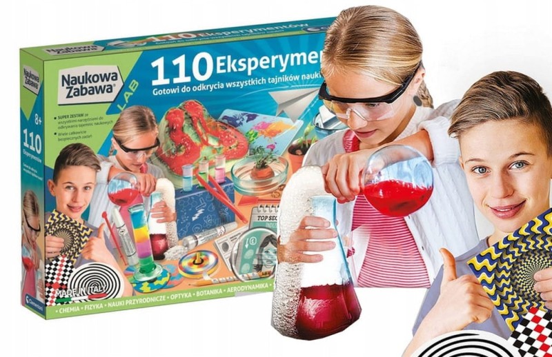 110 eksperymentów dla dzieci laboratorium Clementoni