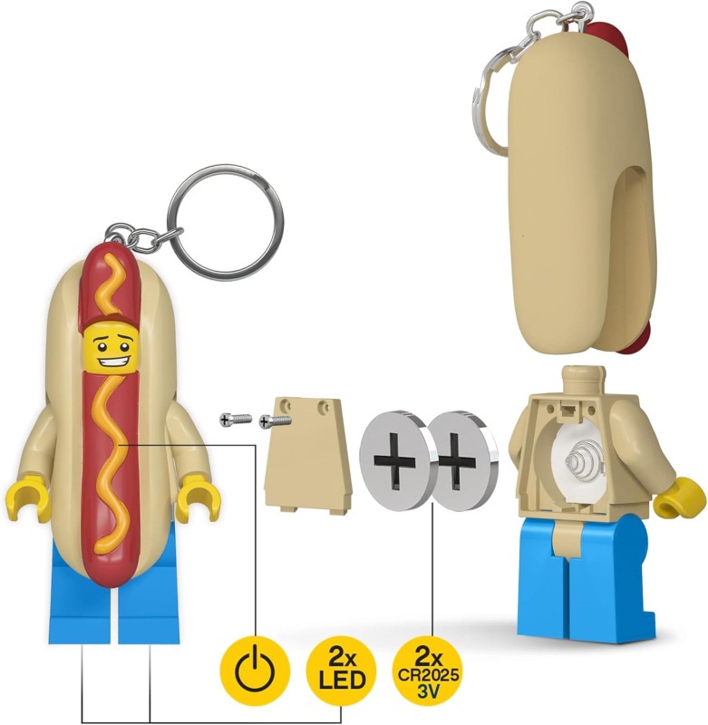 Lego breloczek z latarką człowiek Hot Dog 5005705