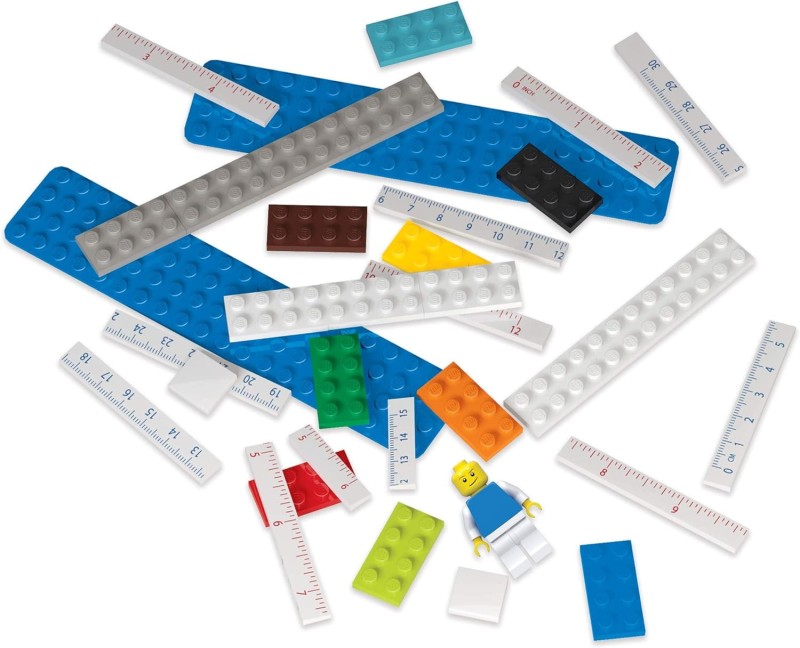 Lego linijka 15-30 cm z minifigurką i klockami 28 elem.