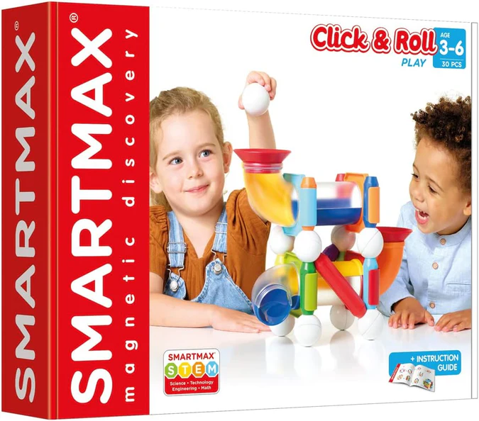 Smart Max Click Roll klocki magnetyczne 30 el. kulodrom