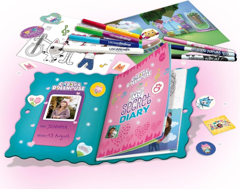 Pamiętnik Koci domek Gabi z magicznym pisakami i naklejkami