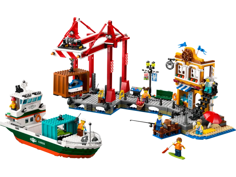 Lego 60422 Nadmorski port ze statkiem towarowym