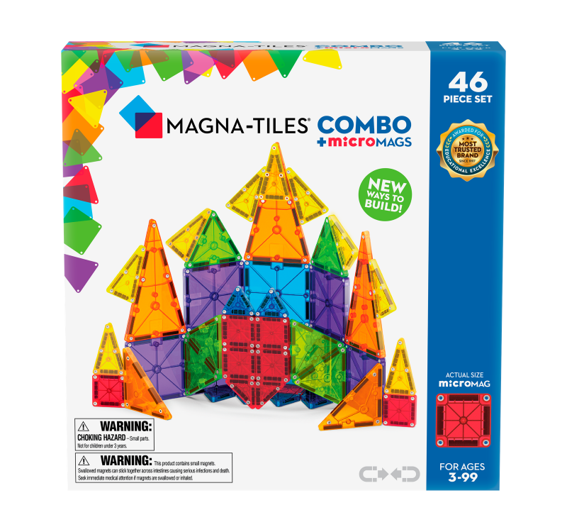 MAGNA-TILES klocki magnetyczne COMBO microMAGS 46 el.