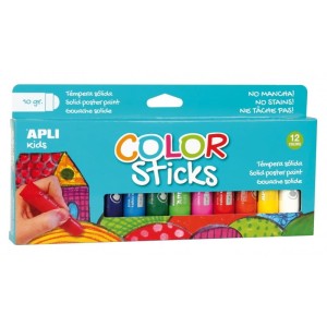 Farba w kredce 12 szt Color Sticks - Apli Kids