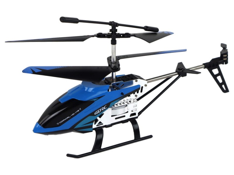 Helikopter zdalnie sterowany niebieski RC 2.4G Leantoys