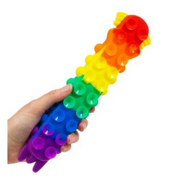 Gąsienica z przyssawkami świecąca kolorowa axolotl