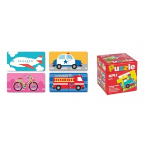 Puzzle dwuelementowe Środki transportu - Apli Kids