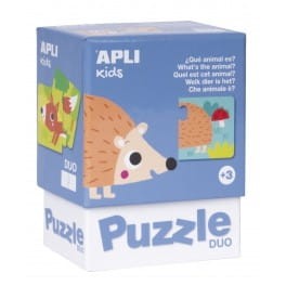 Puzzle dwuelementowe Jakie to zwierzątko? - Apli Kids