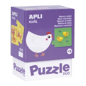 Puzzle dwuelementowe Mamy i ich dzieci - Apli Kids