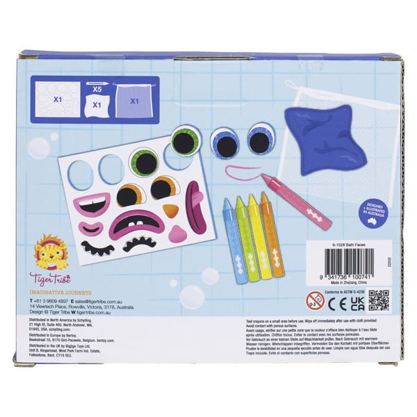 Zabawki kąpielowe Kredki i piankowe buzie Tiger Tribe