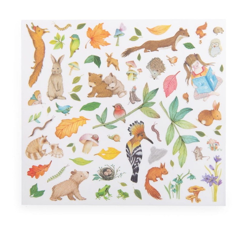 Kalkomania obrazki do kopiowania Las zwierzęta i rośliny Moulin Roty