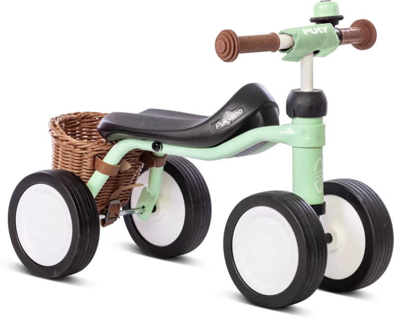 PUKYLINO BUNDLE rowerek biegowy z koszyczkiem 1+ Jeździk green pastell green