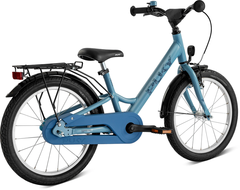 Rower dziecięcy z bagażnikiem YOUKE 18 cali niebieski PUKY 4350