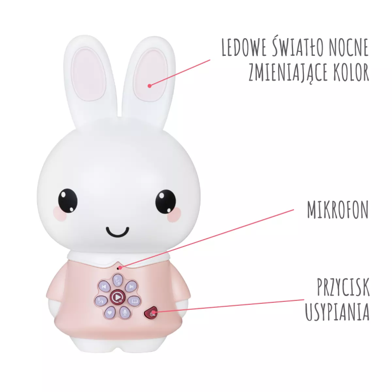 Alilo Króliczek Honey Bunny G6PRO pudrowy różowy