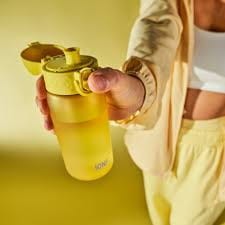 ION8 Bidon sportowy ze wskaźnikiem poziomu Yellow 400 ml