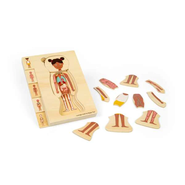 Ciało człowieka dziewczynka układanka warstwowa Bigjigs Toys