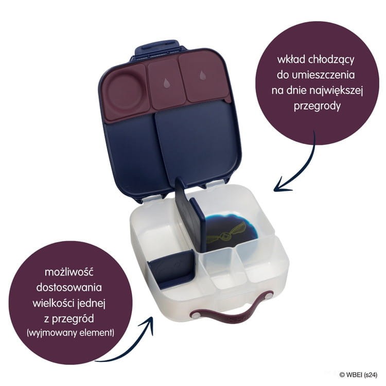 Duża śniadaniówka z przegródkami Lunchbox Harry Potter b.box