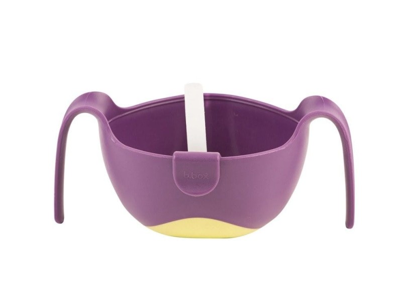B.box miseczka na zupę 400ml ze słomką i pokrywką Bowl XL fiolet