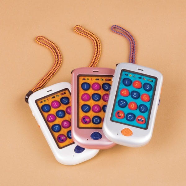 B.toys - dotykowy telefon komórkowy perłowa kość słoniowa Hi!! Phone Metallic Pearl Ivory