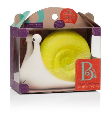 B.toys - gryzak z naturalnej gumy ślimak Scribbles the Snail