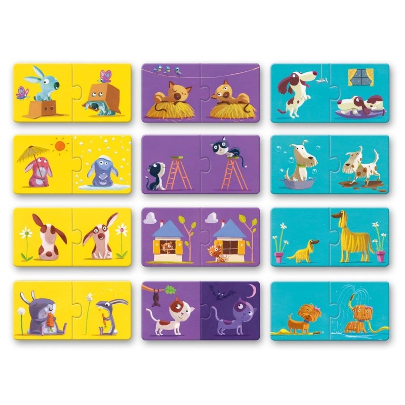 Puzzle dwuelementowe Przeciwieństwa - Djeco