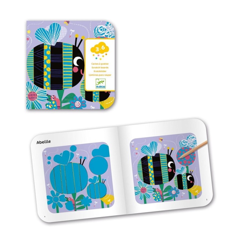 Wydrapywanka Owady 4 szt.- Djeco