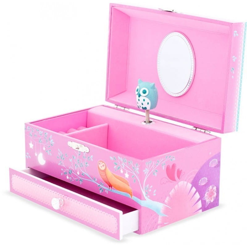 Szkatułka na biżuterię z Pozytywką Sowa - Ulysse