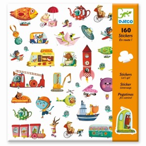 Naklejki Pojazdy 160 szt. Let's go - Djeco