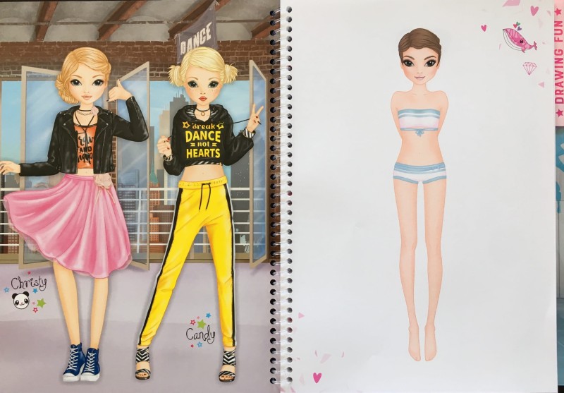 Szkicownik z Naklejkami Dance - Top Model