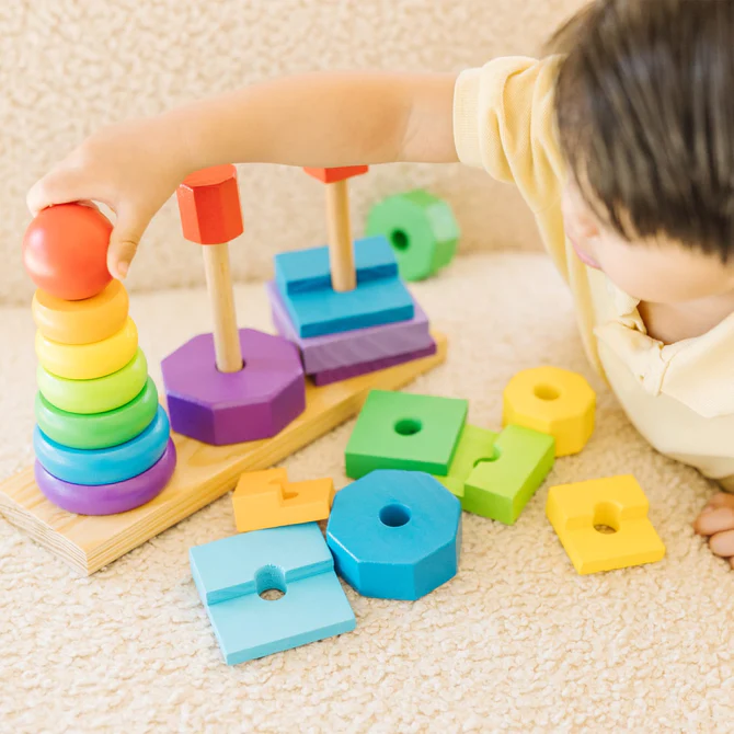 Sorter Drewniany 3 Wieże - Melissa & Doug