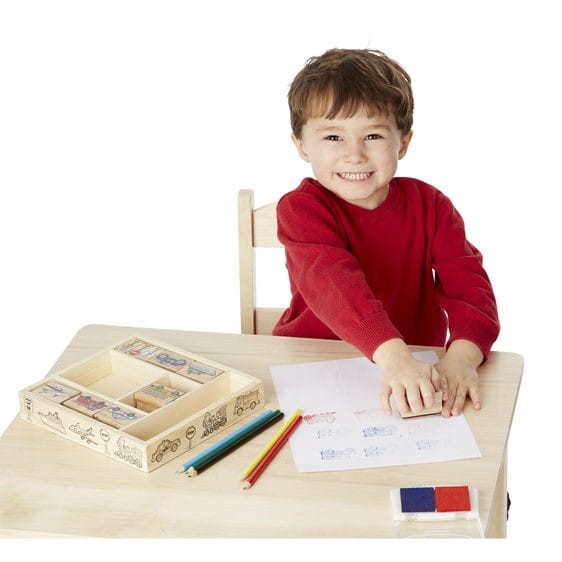 Stempelki Pojazdy z Tuszem i Kredkami - Melissa & Doug