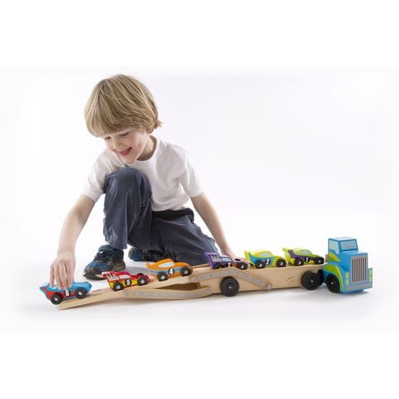 Piętrowa Ciężarówka i Auta Wyścigowe - Melissa & Doug