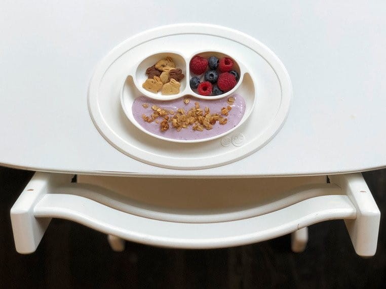 Silikonowy Talerzyk 2w1 Biały Mini Mat - ezpz