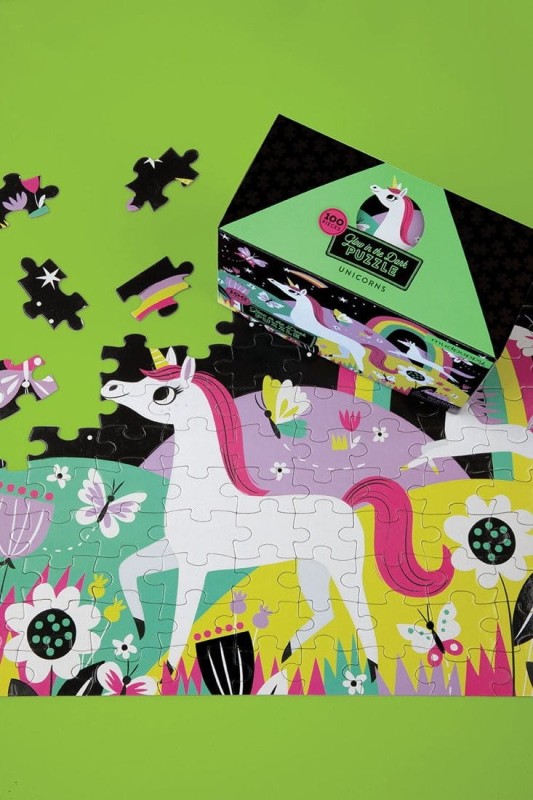 Świecące w Ciemności Puzzle Jednorożec 100 el. - Mudpuppy